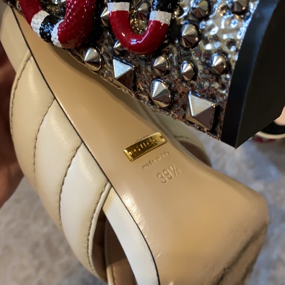 Rare Gucci Webby Snake Mule Heels - Picture 3 of 9